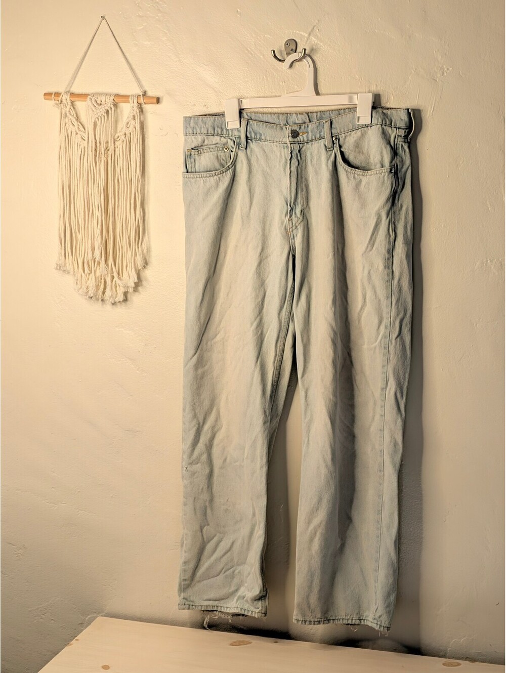 Y2K Style H&M Baggy Low Rise Distressed Denim Jeans 12